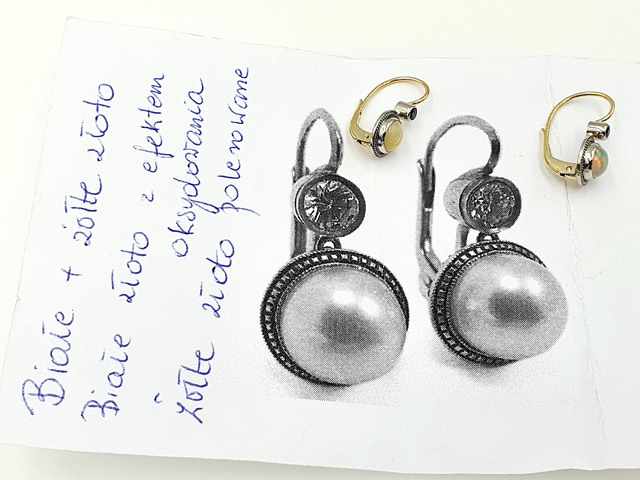 53 Kolczyki wykonane według wzoru Klienta.